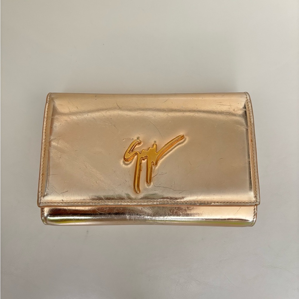 Giuseppe Zanotti Metallic Gold Clutch